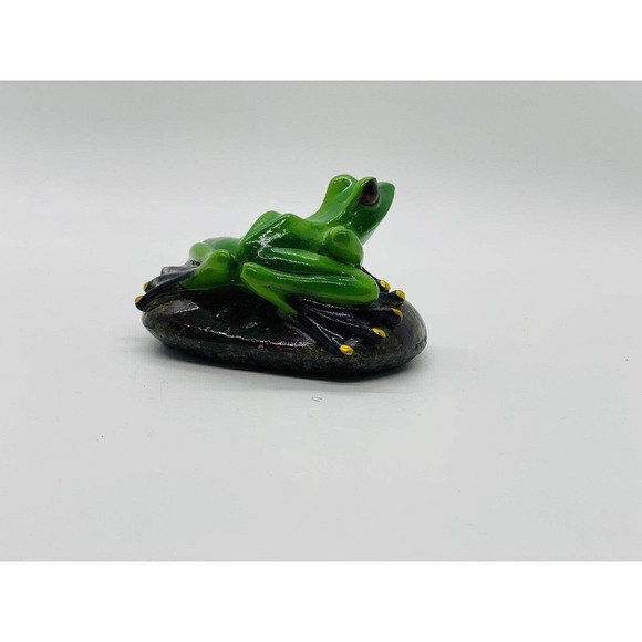 Frog on rock May rich company Figurine Approx 3"x 2.25". - Picture 4 of 15